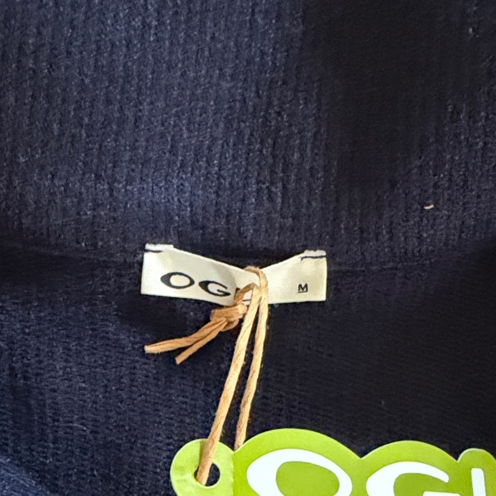 OGL Dark Navy Ribbed Collared Pullover Medium - Picture 3 of 10